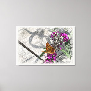 Ein gelber Schmetterling Leinwanddruck