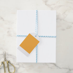 Ein gelbes Quadrat mit einem sauberen weißen Rand, Geschenkanhänger
