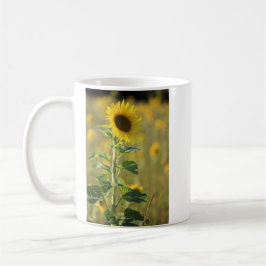 Ein gelbes Sonnenblumenfoto Kaffeetasse