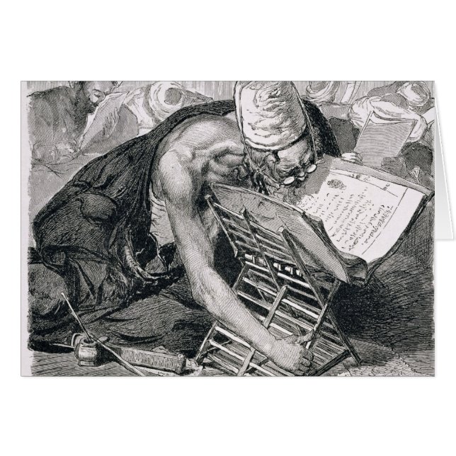 Ein gelehrter Mann absorbiert im Koran (Vorderseite (Horizontal))