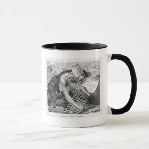 Ein gelehrter Mann absorbiert im Koran Tasse