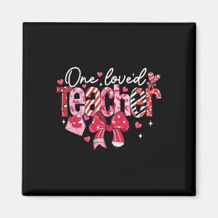 Ein geliebter Lehrer Valentinstag Kokette Schleife Magnet