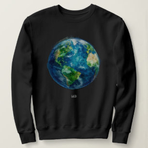 Ein Gemälde der Erde im Weltraum Sweatshirt