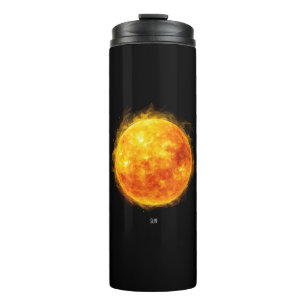 Ein Gemälde der Sonne im Weltraum Thermosbecher