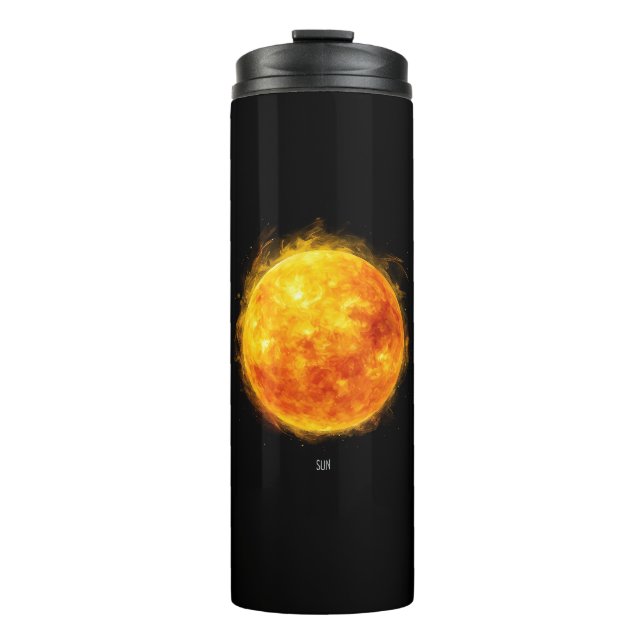 Ein Gemälde der Sonne im Weltraum Thermosbecher (Vorderseite)