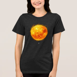 Ein Gemälde der Sonne im Weltraum Tri-Blend Shirt