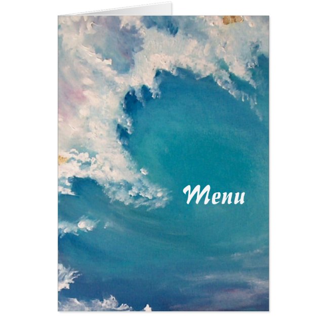 Ein Gemälde einer Welle, die mit Gold funkelt (Vorne)