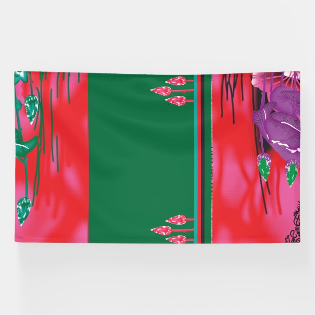 ein Gemälde eines Frosches auf einem Grasfeld Banner (Horizontal)