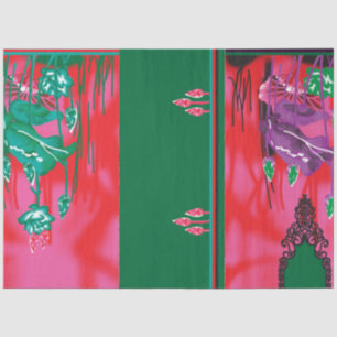 ein Gemälde eines Frosches auf einem Grasfeld Seidenpapier