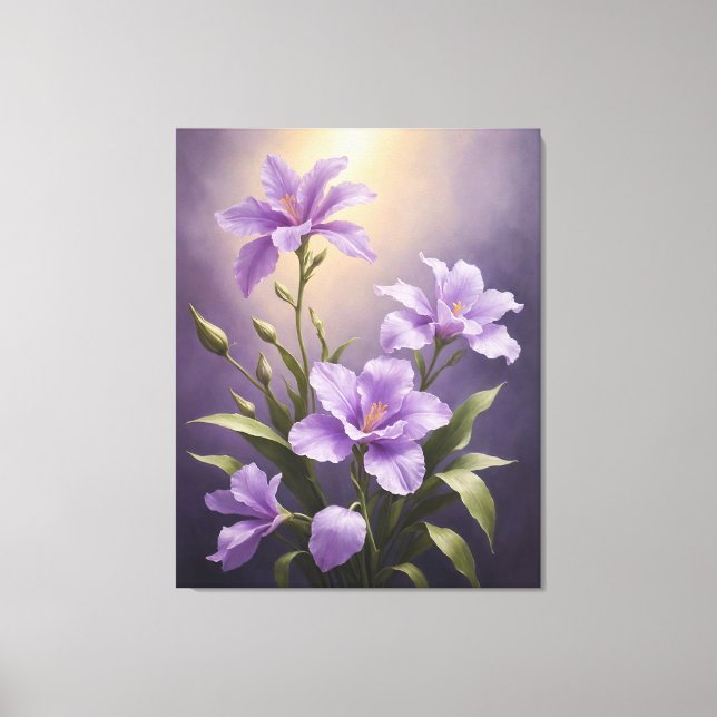 ein Gemälde lila Blume Leinwanddruck (Vorderseite)