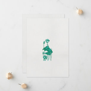 ein Gemälde mit einer Blume und einem Fisch auf ei Ankündigung