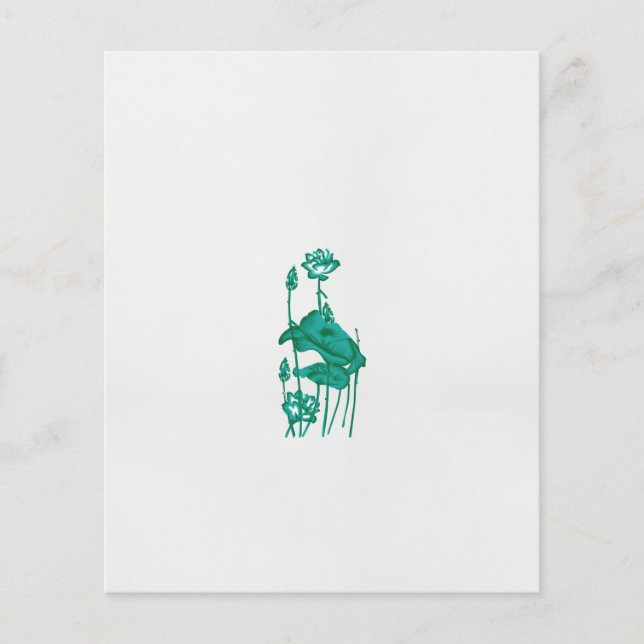 ein Gemälde mit einer Blume und einem Fisch auf ei Flyer (Vorne)