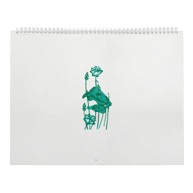 ein Gemälde mit einer Blume und einem Fisch auf ei Kalender (Titelbild)