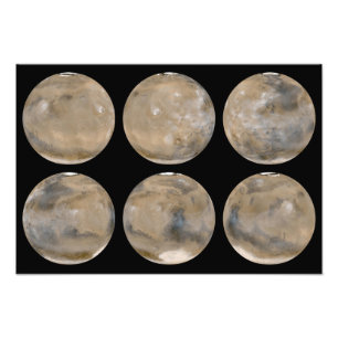 Ein gemäßigter Nordsommer/Südwinter auf den Mars Fotodruck