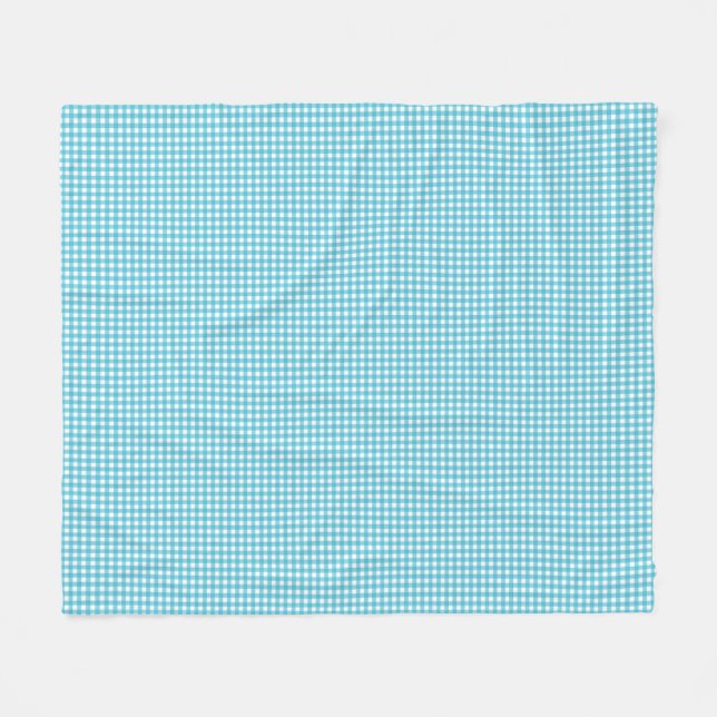 Ein gemusterter Stoff mit blau-weißem Gingham-Must Fleecedecke (Vorderseite (Horizontal))