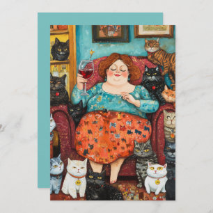 Ein gemütlicher Abend mit kinderloser Cat Lady Einladung