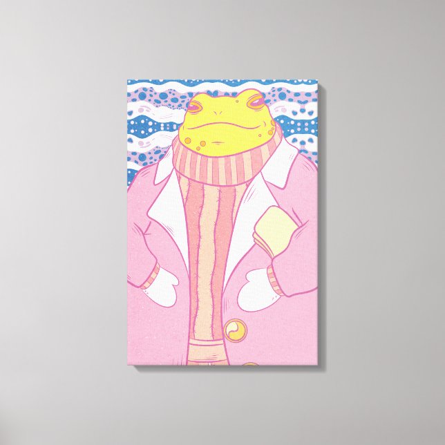 Ein gemütlicher Frosch Leinwanddruck (Vorderseite)