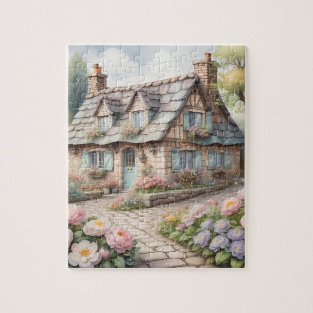 Ein gemütliches Dorf Puzzle (Vertikal)