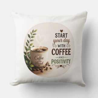 Ein gemütliches, kaffeeorientiertes kissen