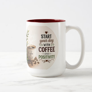 Ein gemütliches, kaffeeorientiertes zweifarbige tasse