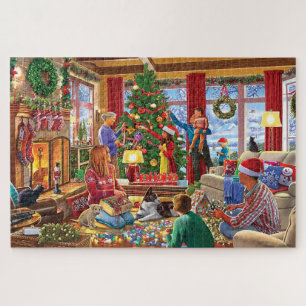 Ein gemütliches Weihnachtsfamilientreffen Puzzle
