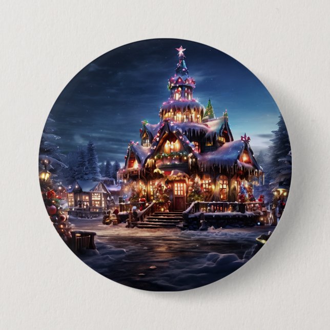"Ein gemütliches Weihnachtsfest" Button (Vorderseite)