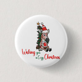 Ein gemütliches Weihnachtspferd Button