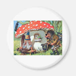 Ein Genom, der in einer Mushroom-Hütte lebt Magnet