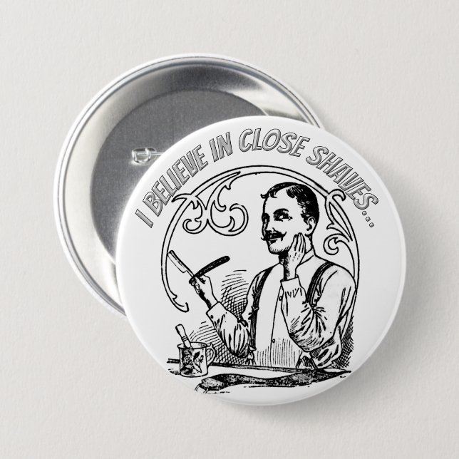 Ein Gentleman's Classic Shave Button (Vorne & Hinten)