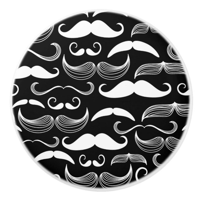 Ein Gentlemen's Club. Mustache Keramikknauf (Vorderseite)