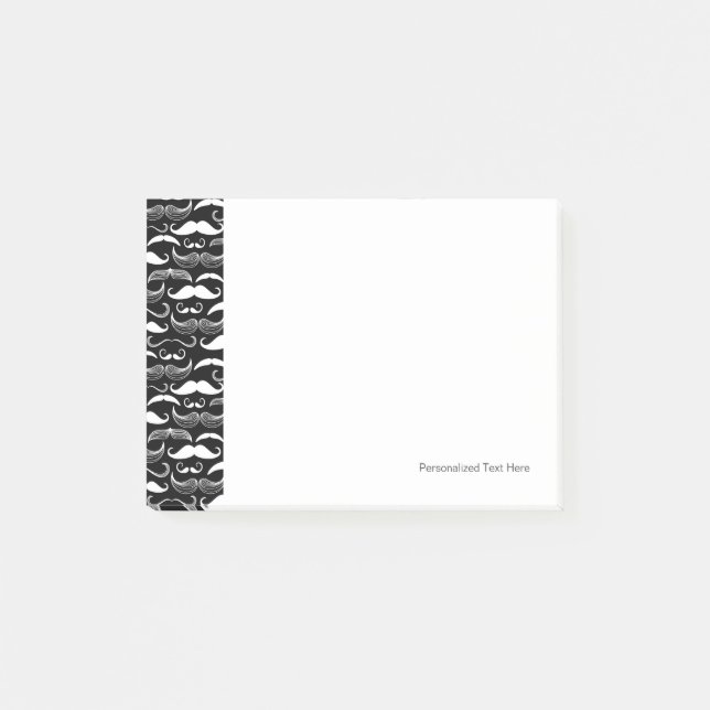 Ein Gentlemen's Club. Mustache Post-it Klebezettel (Vorderseite)