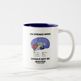 Ein geöffneter Verstand sollte nicht vergeudet Zweifarbige Tasse