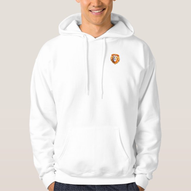 Ein geometrischer Löwe Hoodie (Vorderseite)