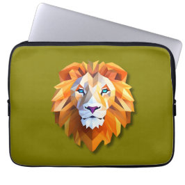 Ein geometrischer Löwe Laptop-Hülle Laptopschutzhülle