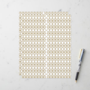 ein geometrisches Muster aus weiß und gold