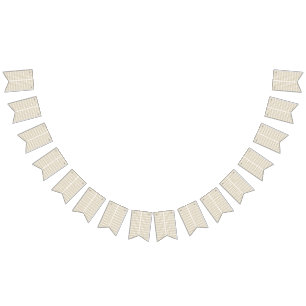 ein geometrisches Muster aus weiß und gold Wimpelkette
