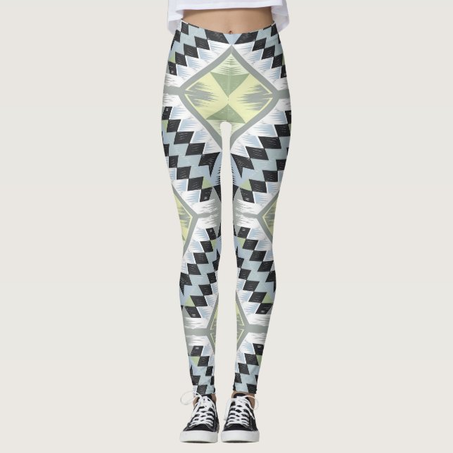 ein geometrisches Muster Leggings (Vorderseite)