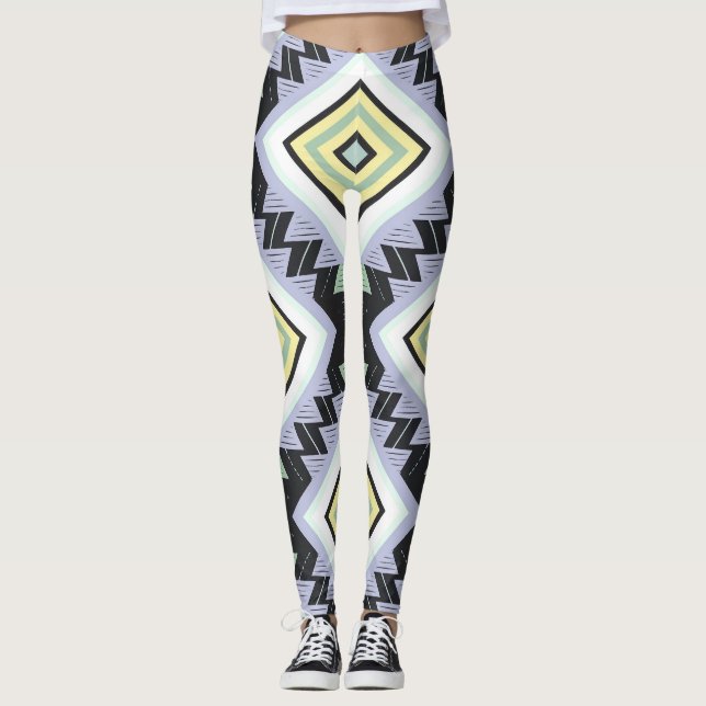 ein geometrisches Muster Leggings (Vorderseite)