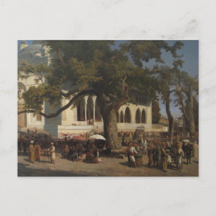 Ein geschäftiger Markt von Karl von Eckenbrecher Postkarte