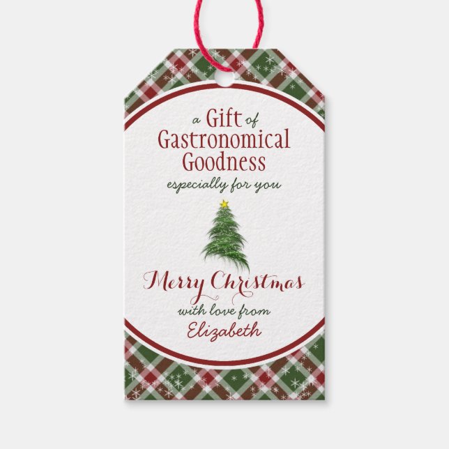 "Ein Geschenk der Gastronomie" Weihnachten Geschenkanhänger (Vorderseite)