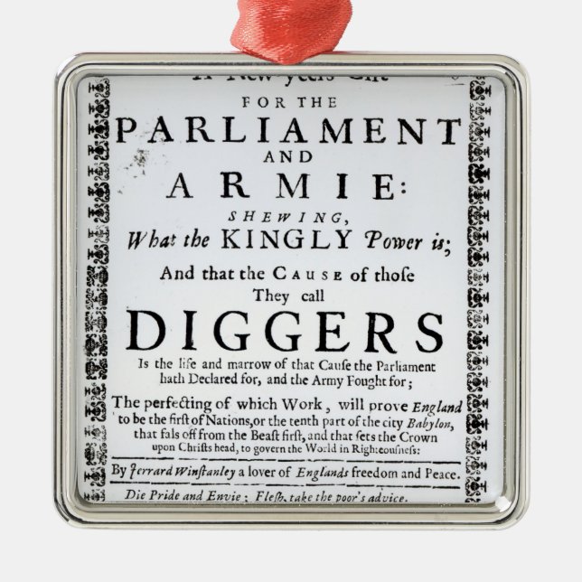 Ein Geschenk des neuen Jahres Ornament Aus Metall (Vorne)