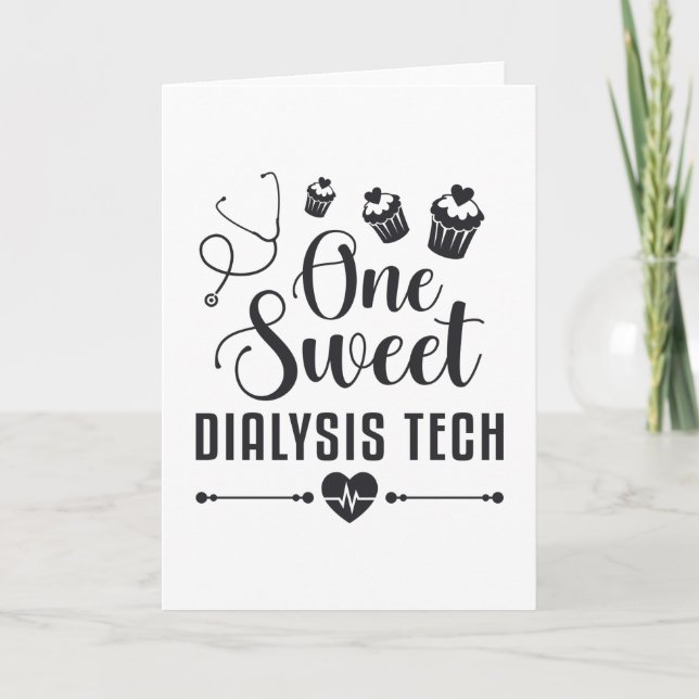Ein Geschenk eines süßen Dialyse Tech Dialysis Tec Karte (Vorderseite)