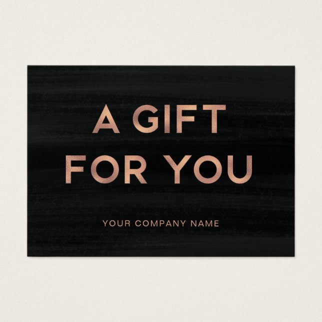 Ein Geschenk für dich | Rose Gold Black Gift Certi (Vorderseite)