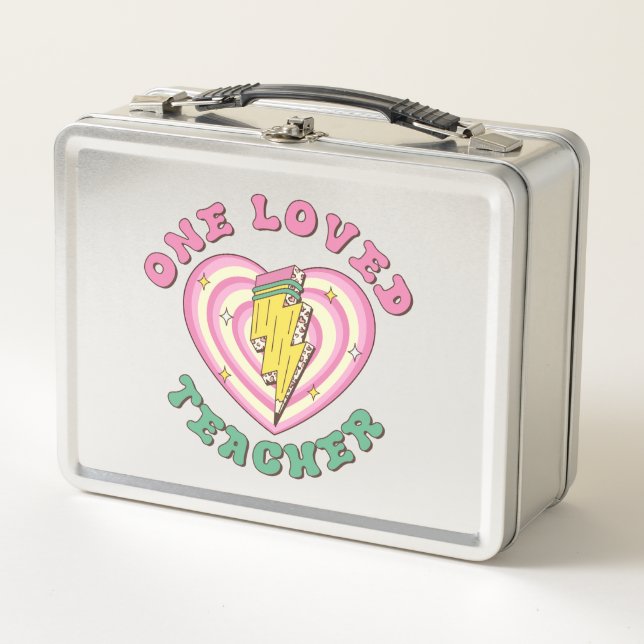 Ein Geschenk für einen geliebten Lehrer Valentine  Metall Brotdose (Vorderseite)