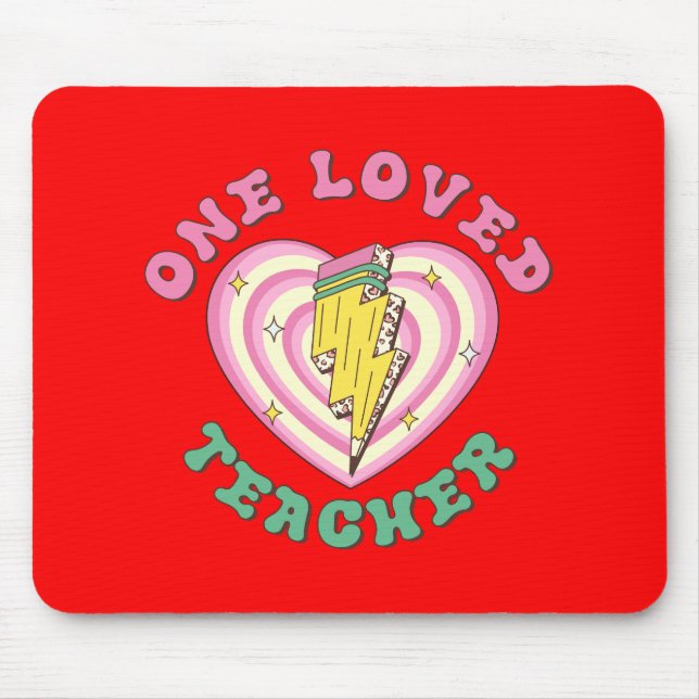Ein Geschenk für einen geliebten Lehrer Valentine  Mousepad (Vorne)