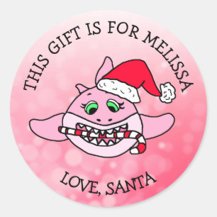 Ein Geschenk für Personalisierte Geschenk-Tags Runder Aufkleber