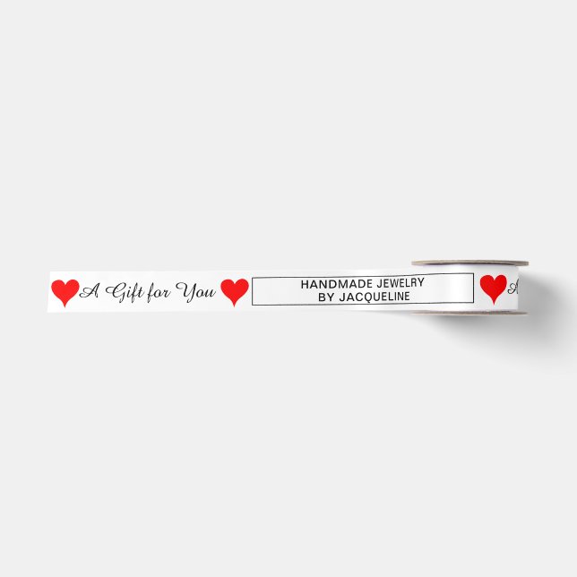 Ein Geschenk für Sie Geschäft Danke Geschenk Rote  Satinband (Vorderseite)
