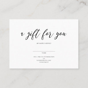 Ein Geschenk für Sie Visitenkarte