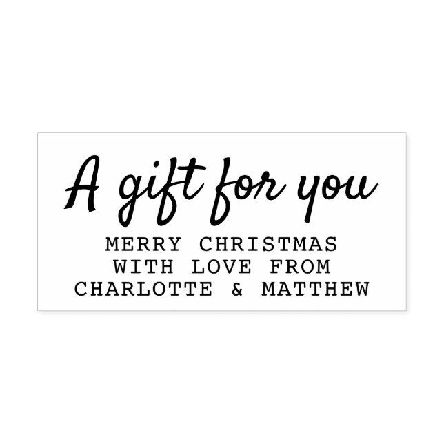 Ein Geschenk für Sie Weihnachten personalisiert Gummistempel (Prägung)