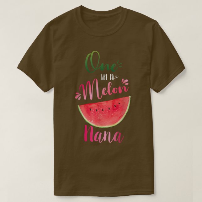 Ein Geschenk in Melon Nana Waterlemon Sommergrandm T-Shirt (Design vorne)